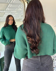 Crop Turtle-Neck Sweater