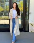 Sand Linen Trench Coat