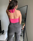 Fuchsia Wrap Bodysuit